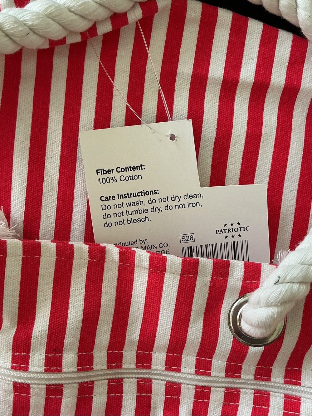 Red & White Striped Rope-Handle Tote - Picture 5 of 5